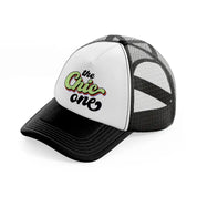 the chic one black and white trucker hat