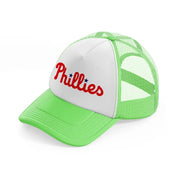 philadelphia phillies-lime-green-trucker-hat