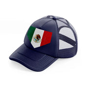 mexican flag batch-navy-blue-trucker-hat