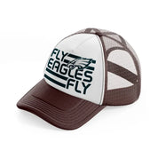 fly eagles fly-brown-trucker-hat
