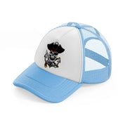 pirates skull anchor-sky-blue-trucker-hat