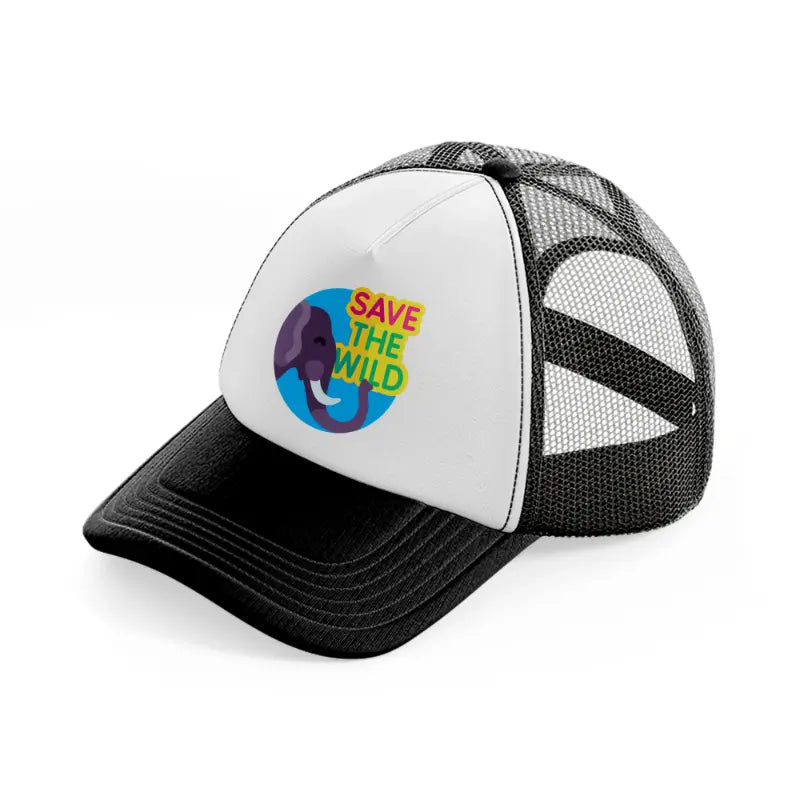 save-the-wild-black-and-white-trucker-hat