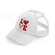 love baseball red-white-trucker-hat