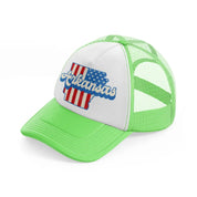 arkansas flag-lime-green-trucker-hat