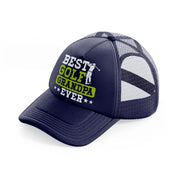 golf grandpa navy blue trucker hat