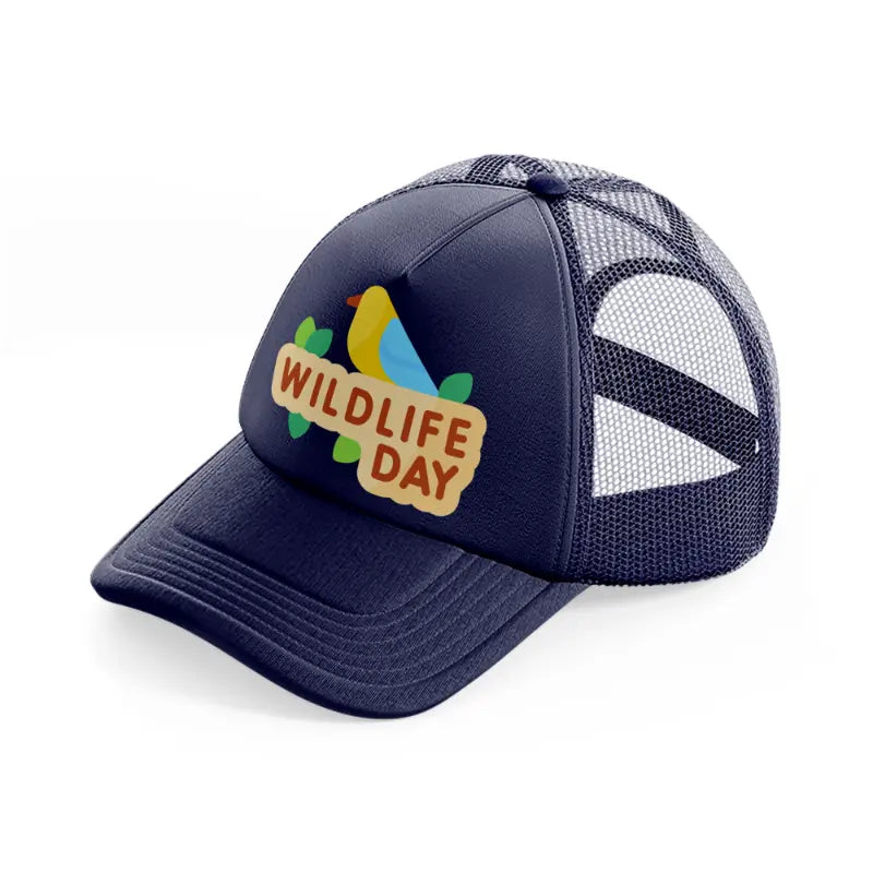 world-wildlife-day (2)-navy-blue-trucker-hat