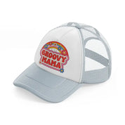 groovy mama 70 grey trucker hat