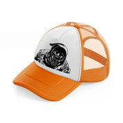 halloween witch-orange-trucker-hat