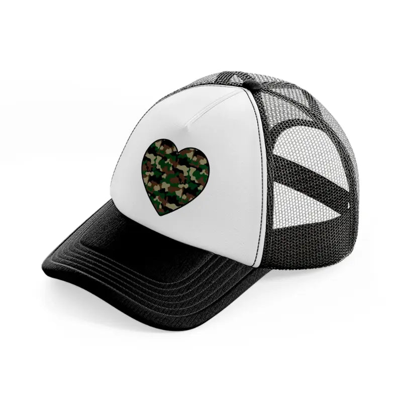 camo heart-black-and-white-trucker-hat