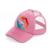 retro vintage shark pink trucker hat