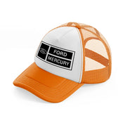 ford mercury orange trucker hat