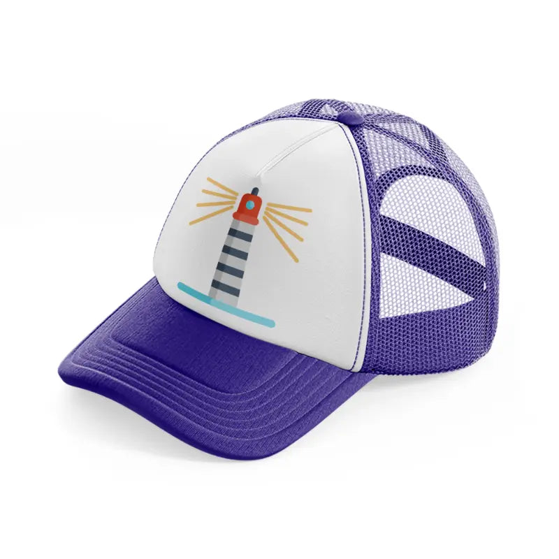 lighthouse-purple-trucker-hat