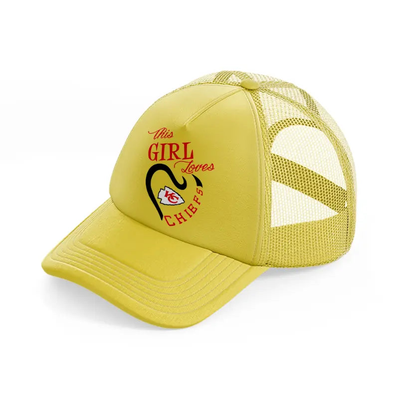 this girl loves chiefs-gold-trucker-hat