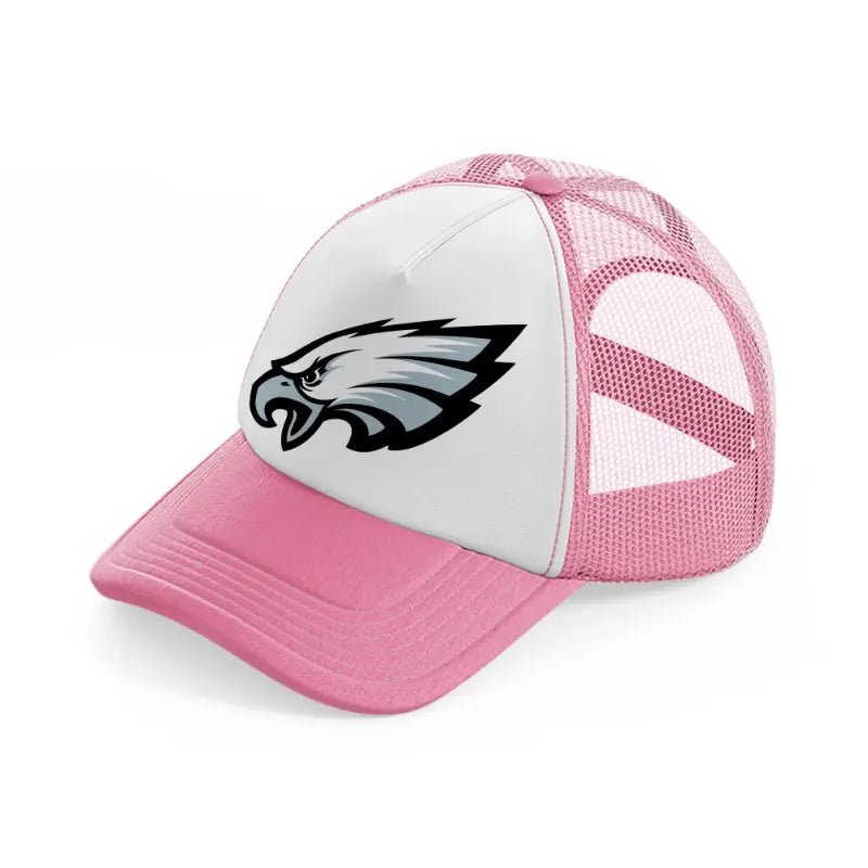 philadelphia eagles emblem-pink-and-white-trucker-hat