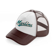 miami marlins-brown-trucker-hat