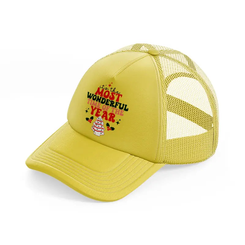 its the most wonderful time of the year-gold-trucker-hat