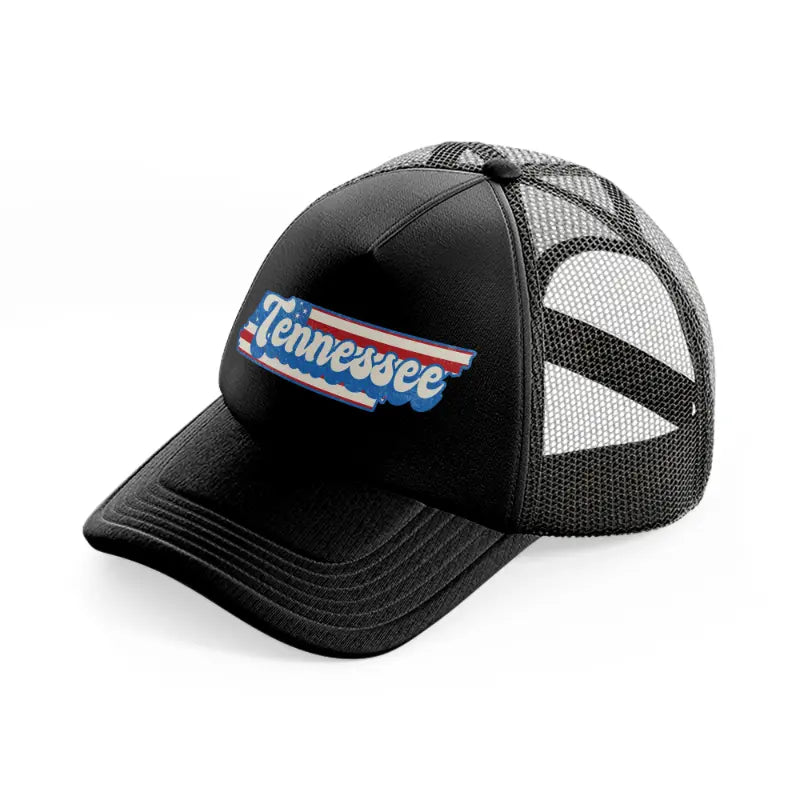 tennessee flag-black-trucker-hat