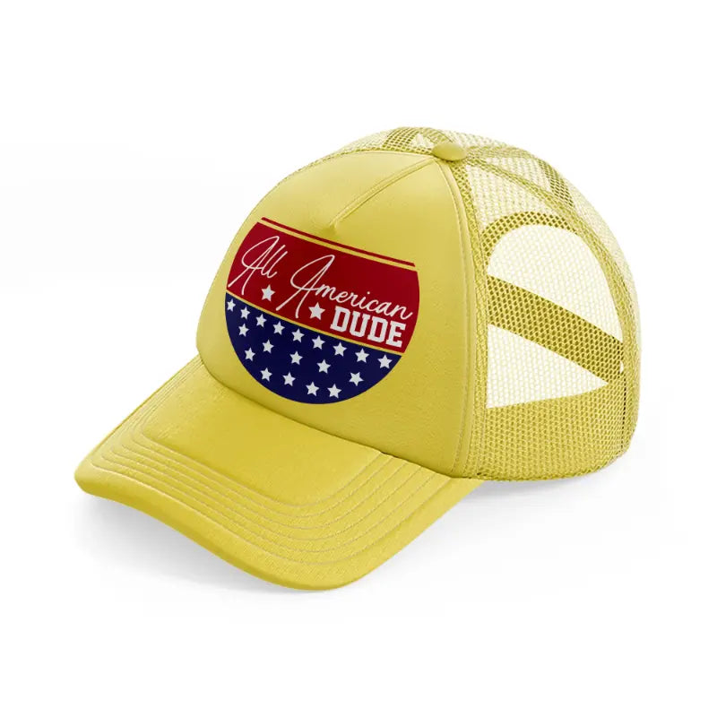 all american dude-01-gold-trucker-hat
