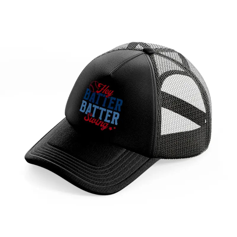 hey batter batter-black-trucker-hat