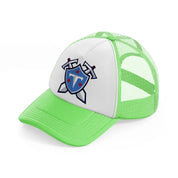 tennessee titans shield-lime-green-trucker-hat