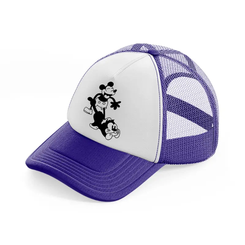 mickey cat-purple-trucker-hat