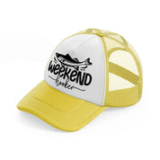 weekend hooker fish-yellow-trucker-hat