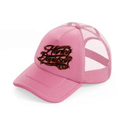 harley davidson fire font pink trucker hat