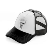 parachute minnie-black-and-white-trucker-hat