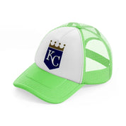 kansas city badge-lime-green-trucker-hat
