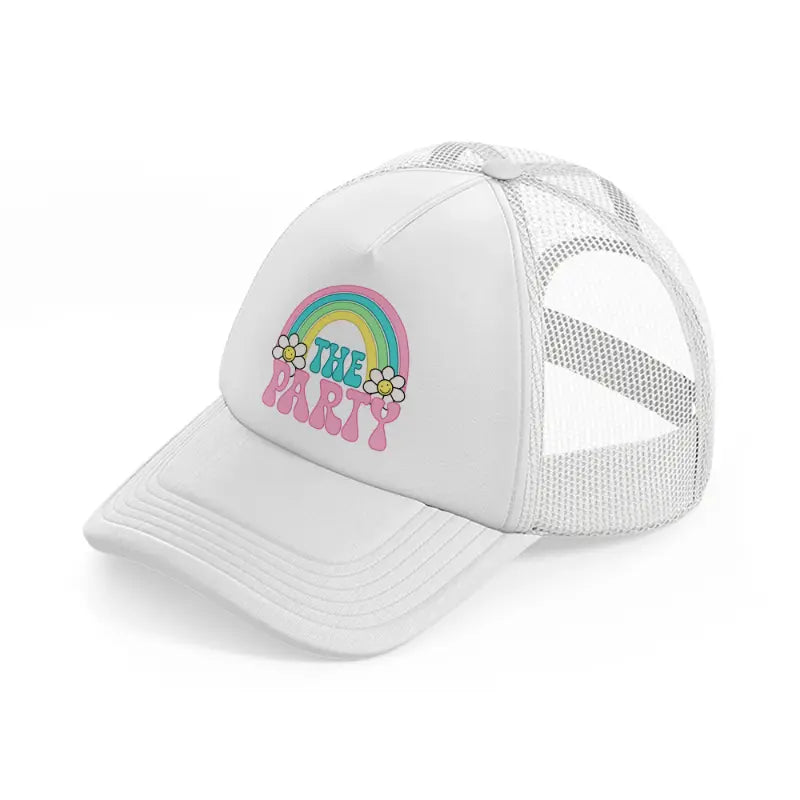 the party white trucker hat