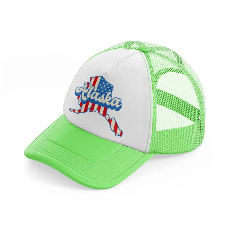 alaska flag-lime-green-trucker-hat