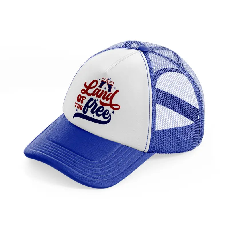 land of the free-blue-and-white-trucker-hat
