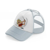 girl golfer-grey-trucker-hat