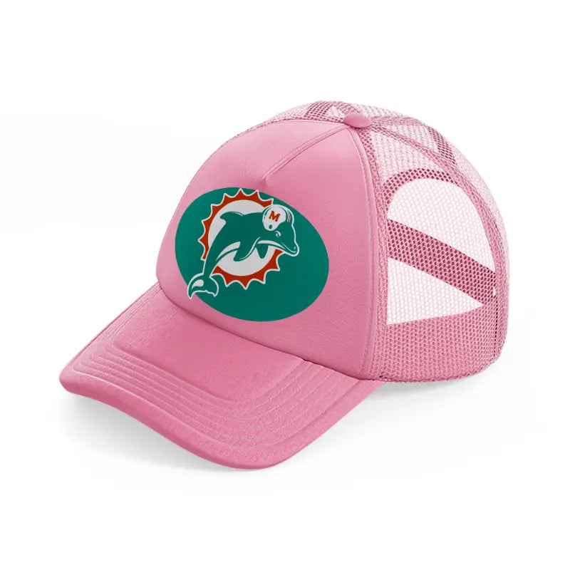 miami dolphins classic-pink-trucker-hat