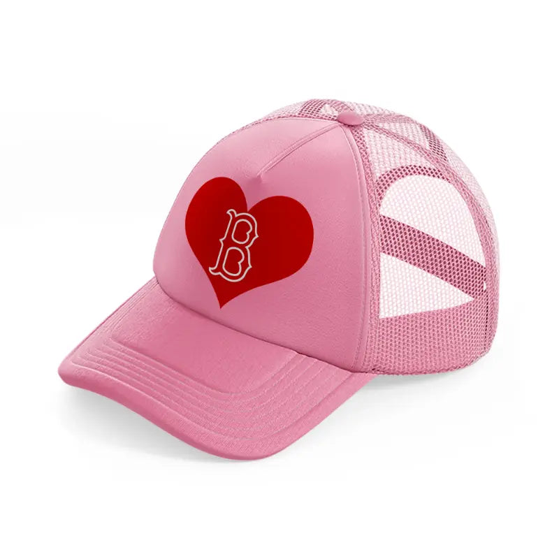 boston red sox lover pink trucker hat