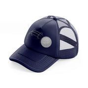 golf ball navy blue trucker hat