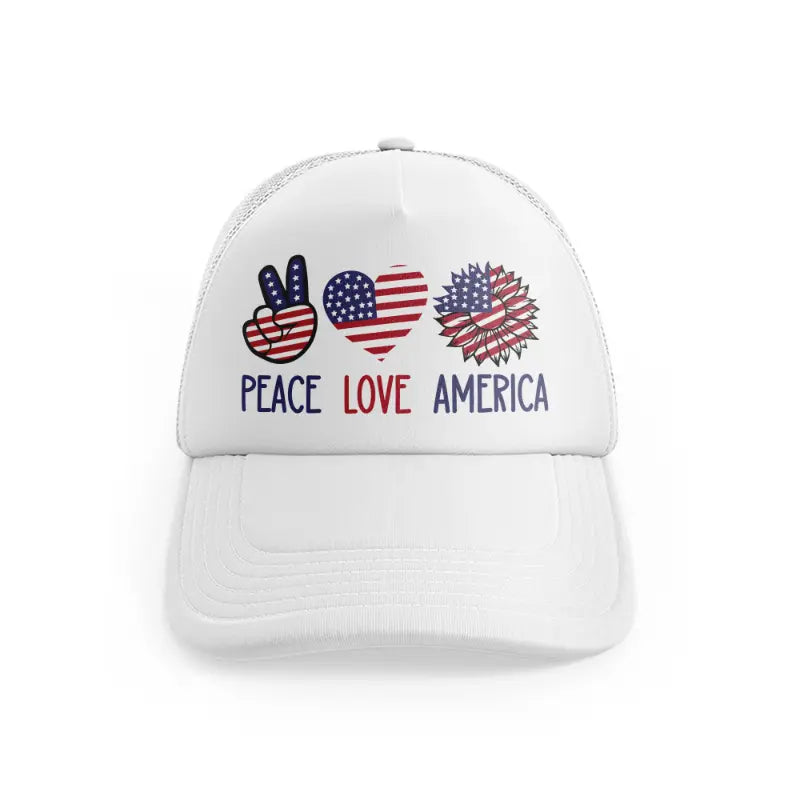 peace love america-01-white-trucker-hat