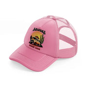 arizona desert vibes pink trucker hat