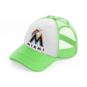 miami marlins logo-lime-green-trucker-hat
