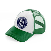 san diego padres club badge-green-and-white-trucker-hat