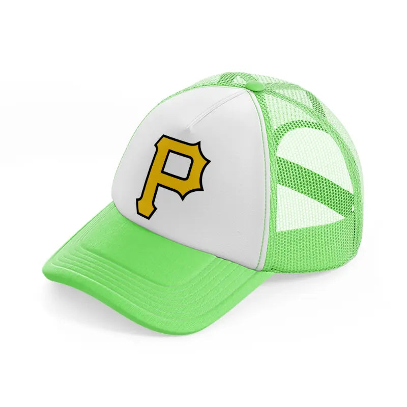 pittsburgh p-lime-green-trucker-hat