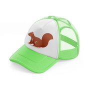 048 squirrel lime green trucker hat