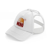 hero one punch man-white-trucker-hat