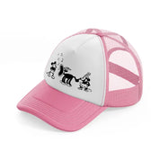 musical mice-pink-and-white-trucker-hat