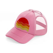 sun waves pink trucker hat