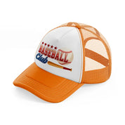 baseball club-orange-trucker-hat