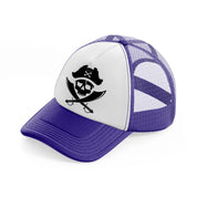 pirate skull-purple-trucker-hat