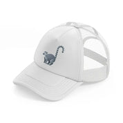 030 lemur white trucker hat