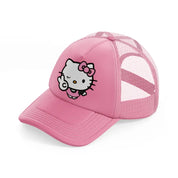 hello kitty v-pink-trucker-hat