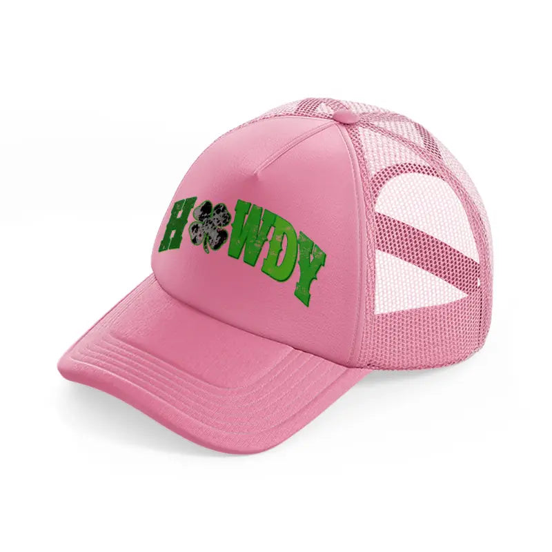 howdy clover-pink-trucker-hat